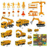 Little Builders Construction Truck Set with Play Mat